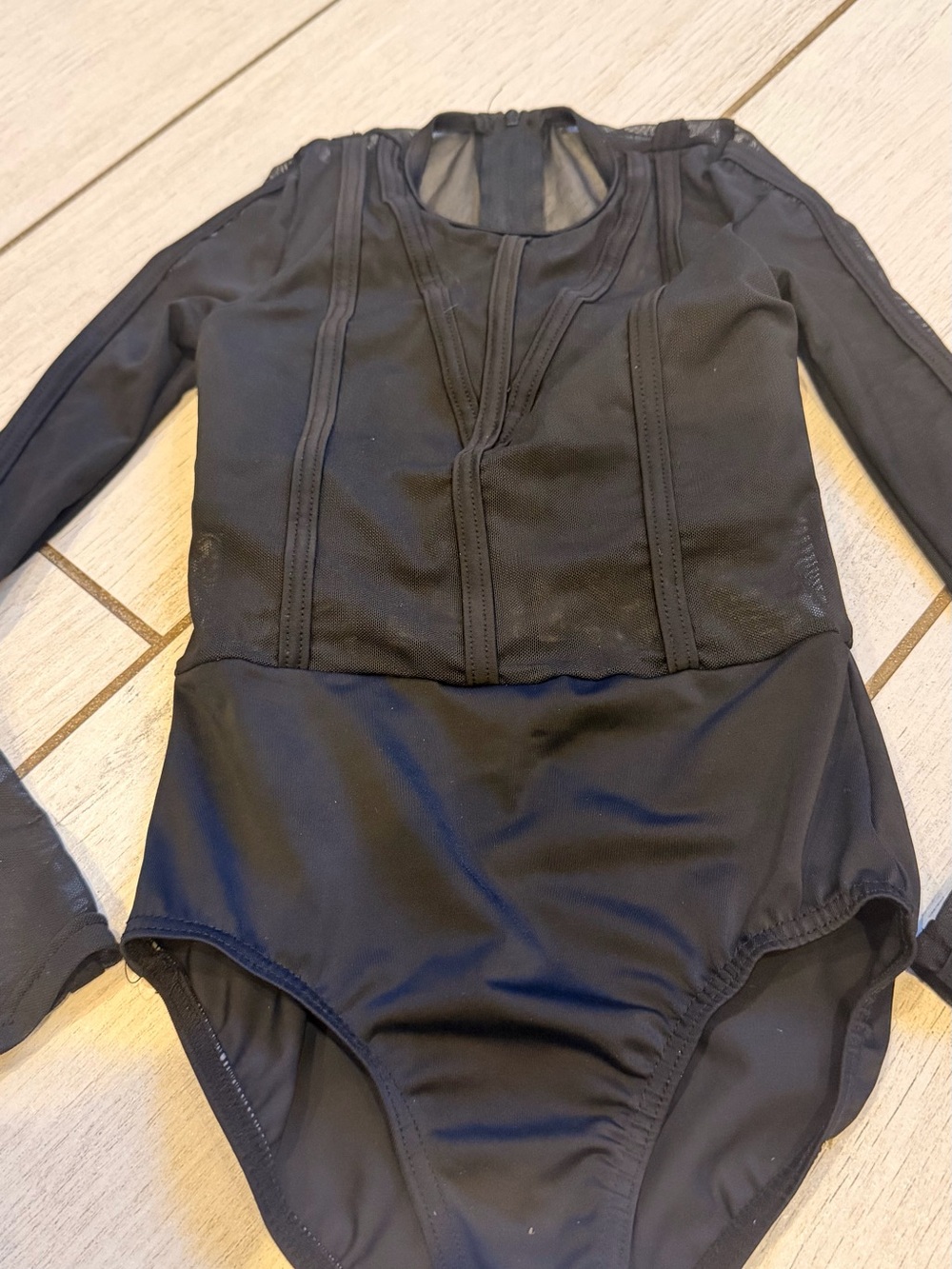 Weissman Black Long-Sleeve One-Piece Bodysuit for Kids
